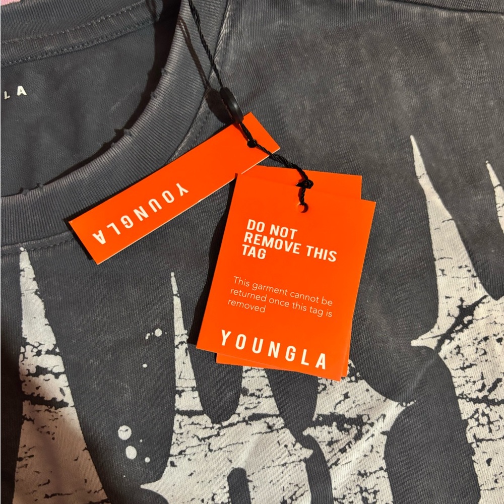 YoungLA Black Crew Neck Tee
